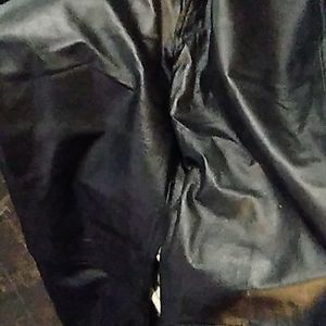 Black leather pants